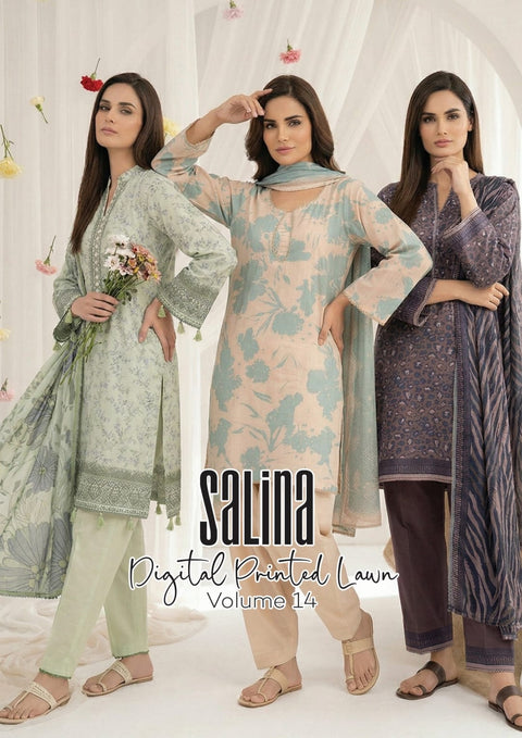 MULTICOLOR 3PIECE PRINTED LAWN