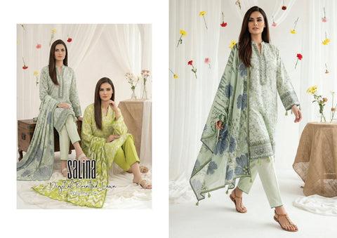 MULTICOLOR 3PIECE PRINTED LAWN