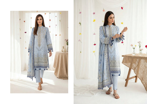 BLUE PRINTED LAWN
