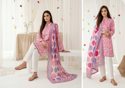 PINK PRINTED LAWN