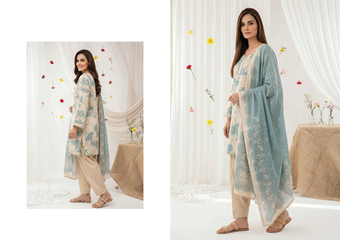 BLUE PRINTED LAWN