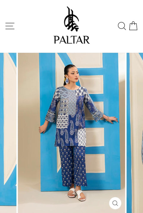 BLUE PRINTED PREMIUM LAWN 2PC