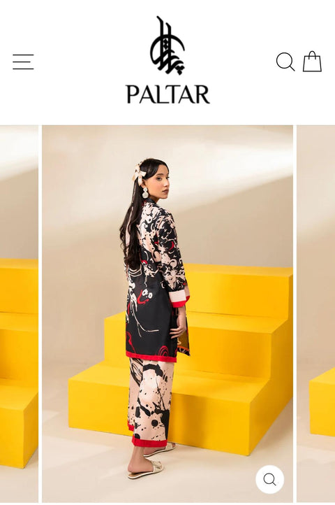 BLACK PRINTED LAWN 2PC