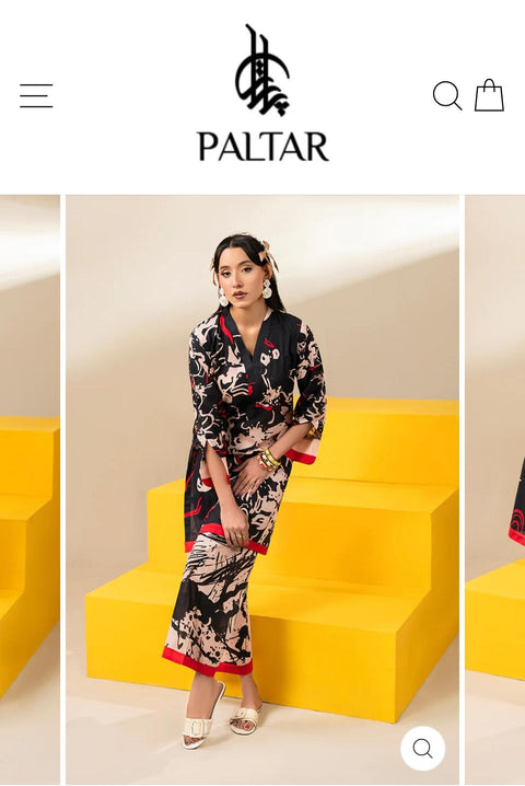 BLACK PRINTED LAWN 2PC
