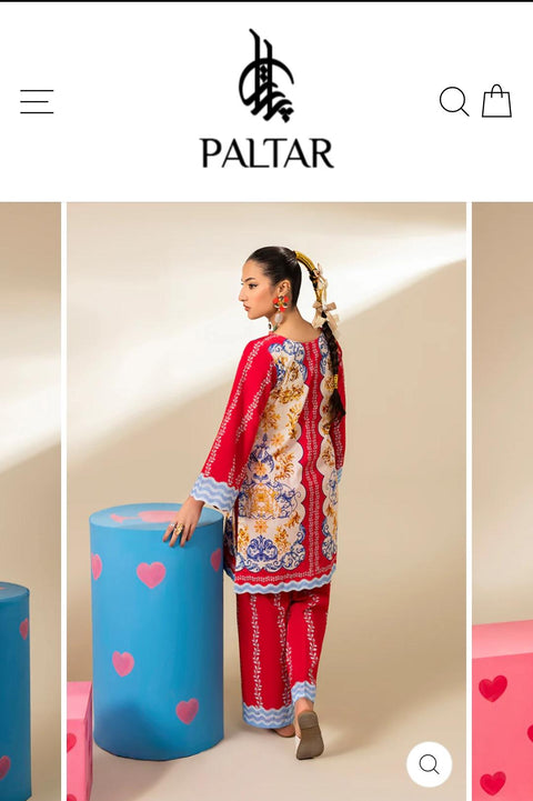 PINK PRINTED LAWN 2PC