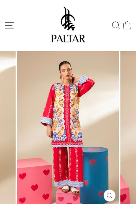 PINK PRINTED LAWN 2PC